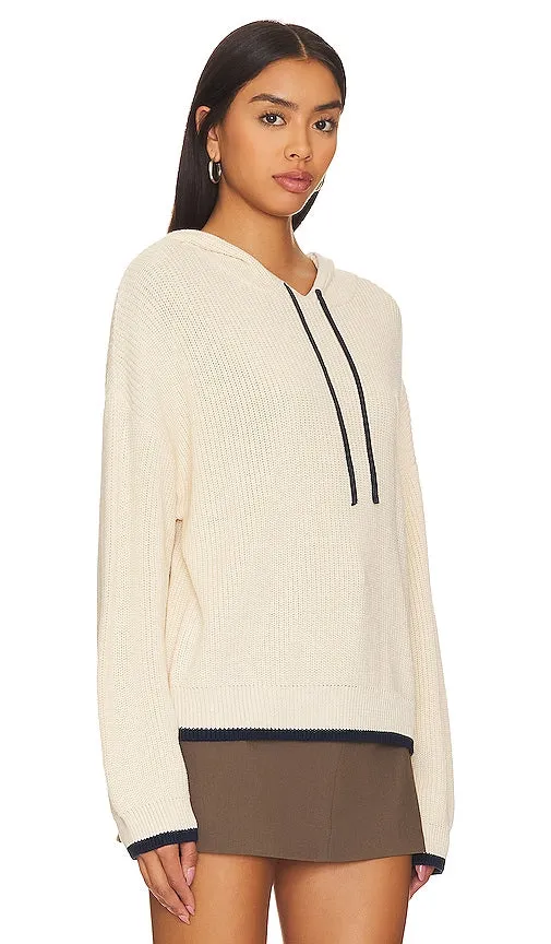 525 Alli Tipped Hoodie in Cream