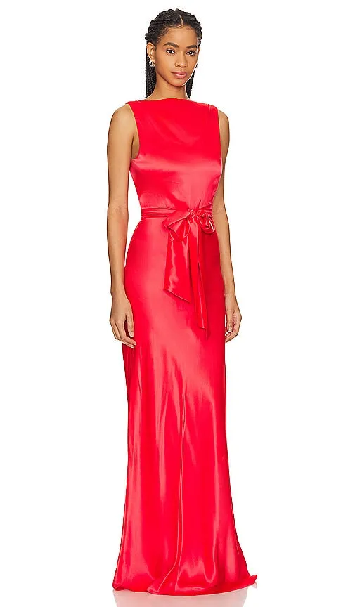 Amanda Uprichard Rosemary Maxi Dress in Red