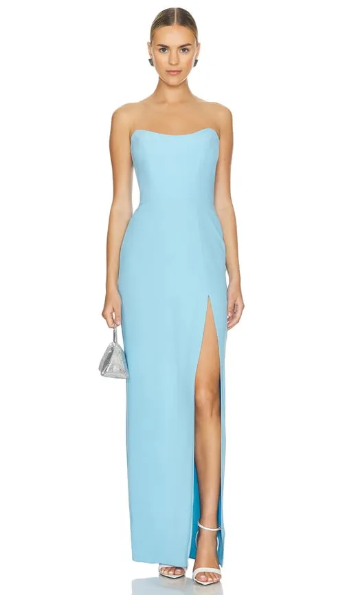 Amanda Uprichard x REVOLVE Chamberlain Maxi Dress in Baby Blue