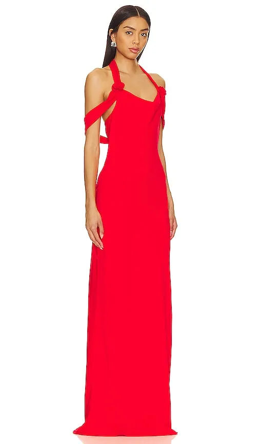 Amanda Uprichard X Revolve Serenade Maxi Dress in Red