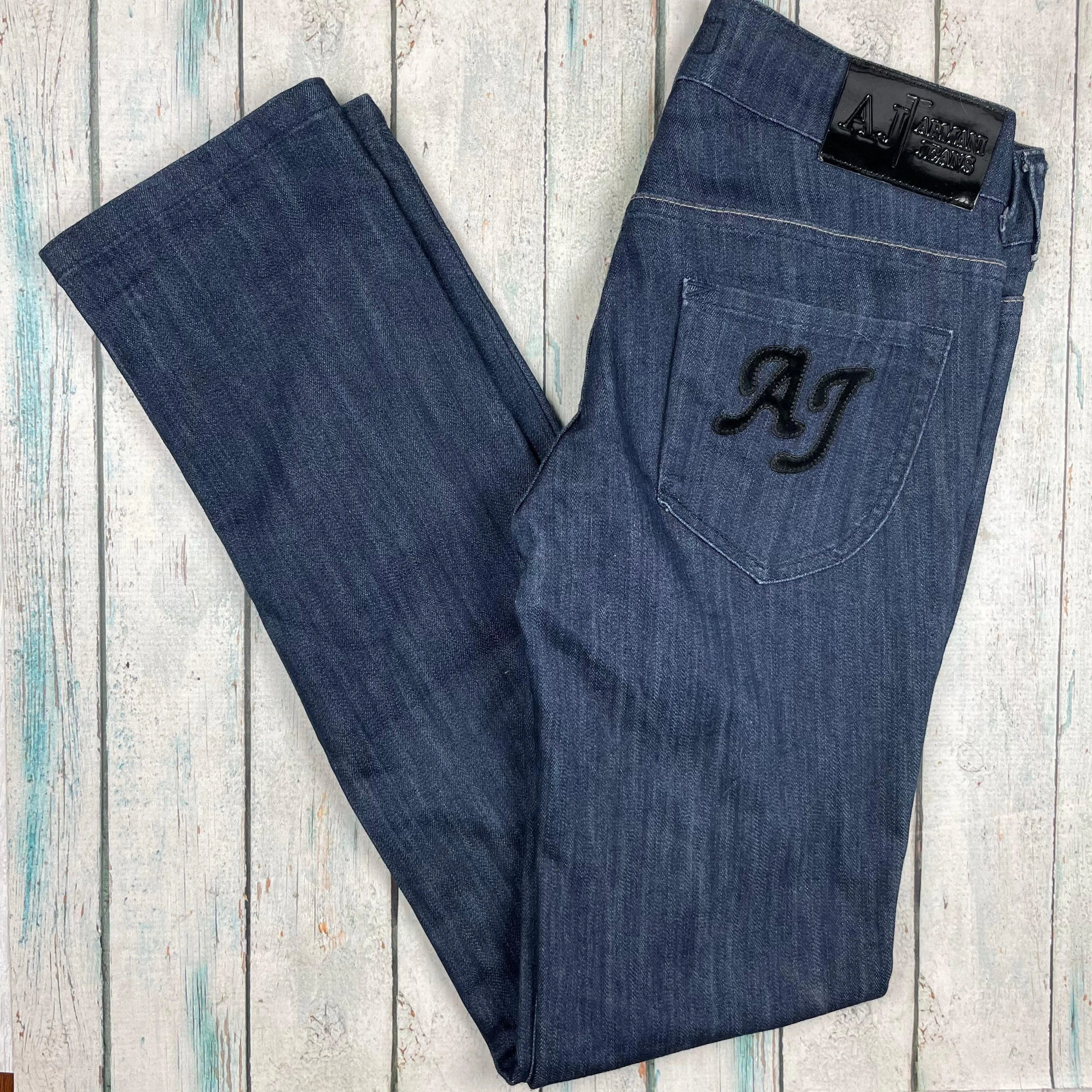 Armani Jeans AJ Slim Straight 'Indigo 09' Stretch Jeans -Size 27