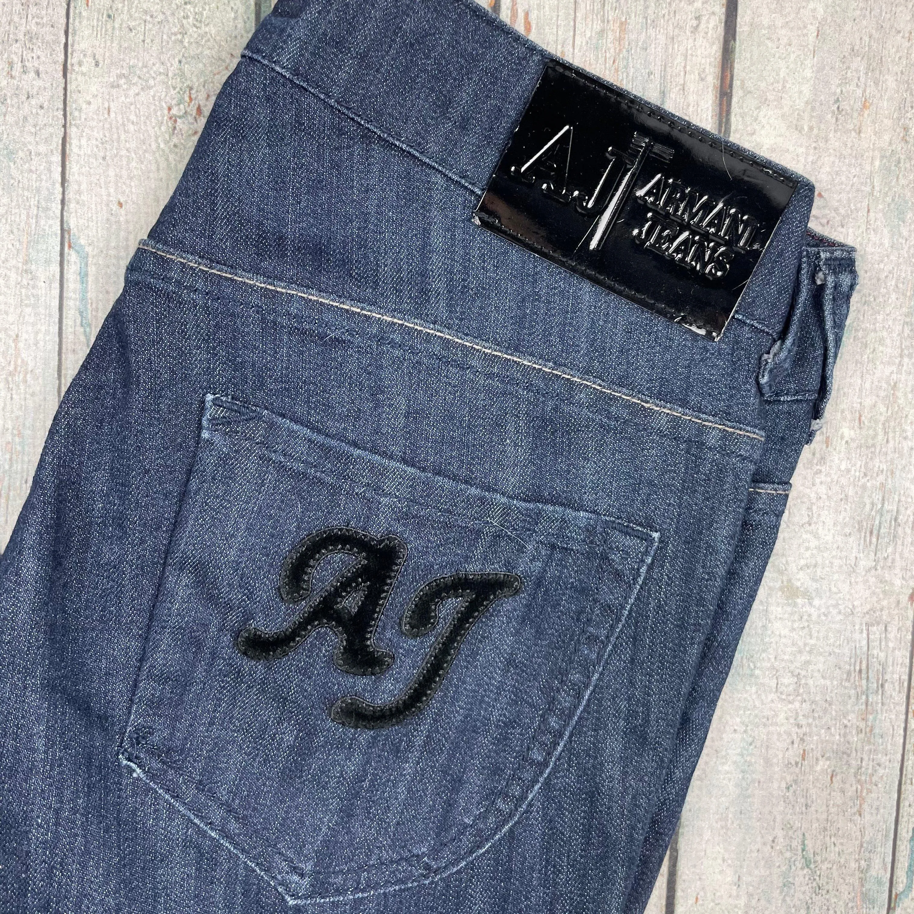 Armani Jeans AJ Slim Straight 'Indigo 09' Stretch Jeans -Size 27