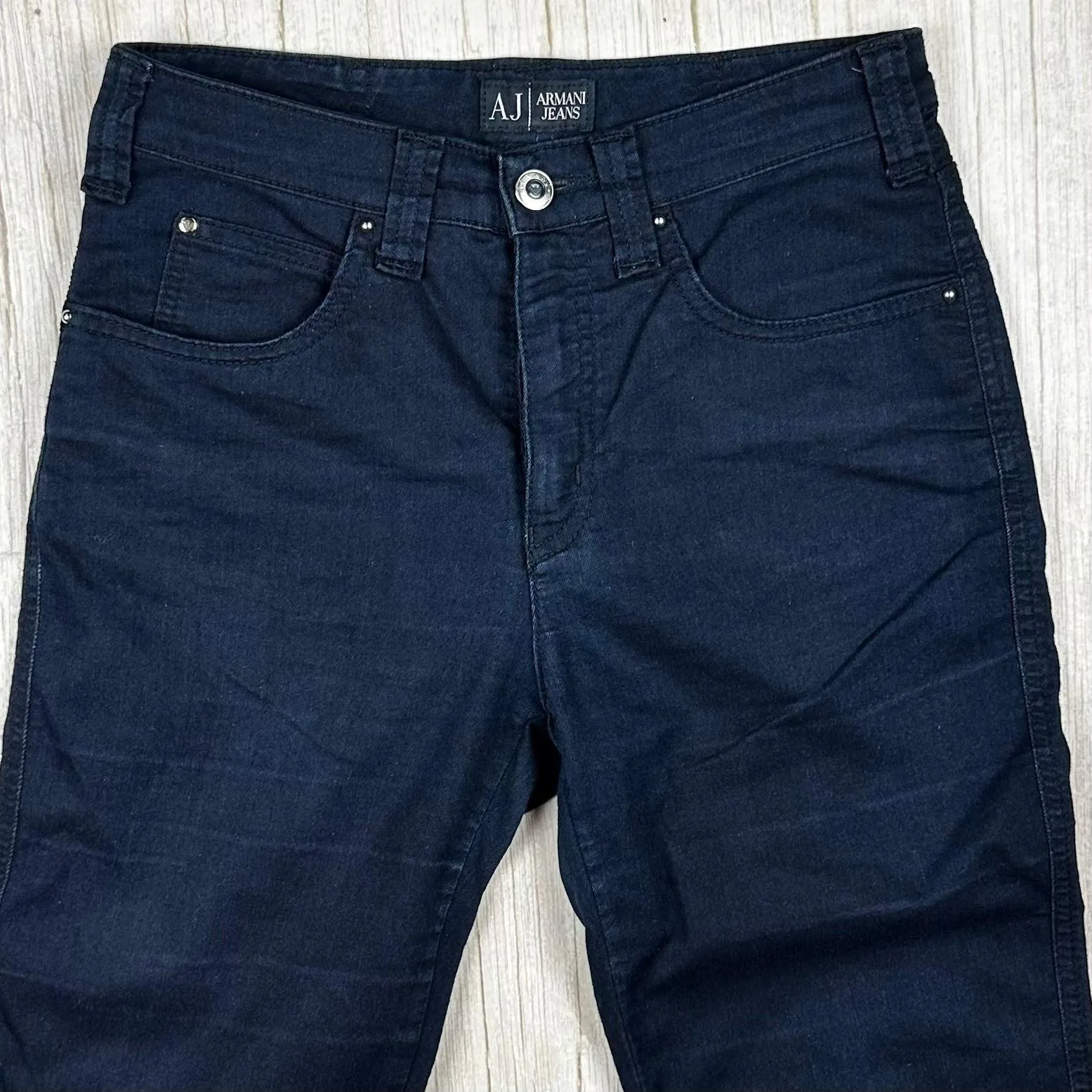 Armani Jeans  Slim Straight Navy Stretch Jeans -Size 27