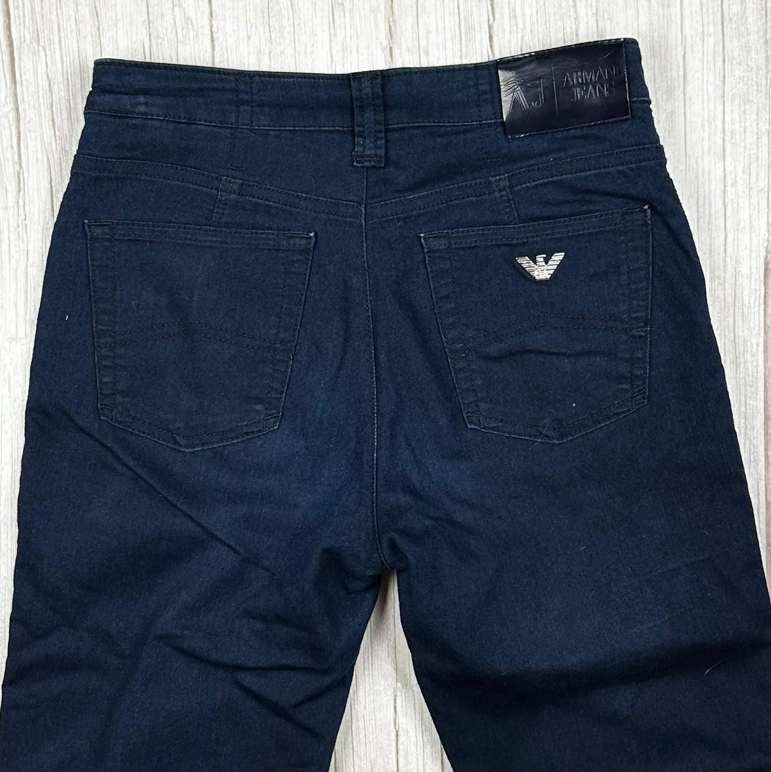 Armani Jeans  Slim Straight Navy Stretch Jeans -Size 27