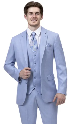 EJ Samuel M18022-SKY Mens Suit