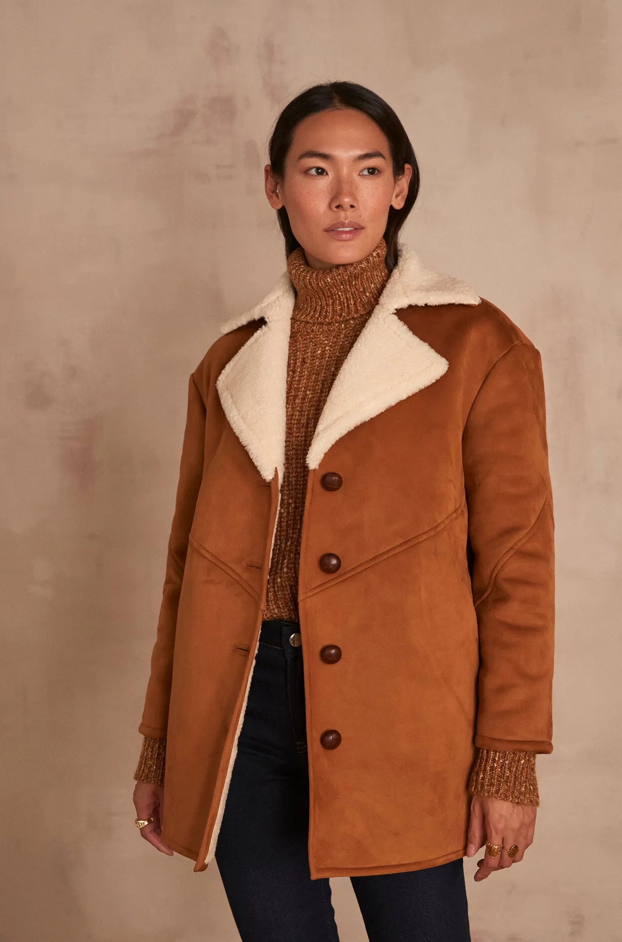 FABULOUS OCHER STRAIGHT COAT