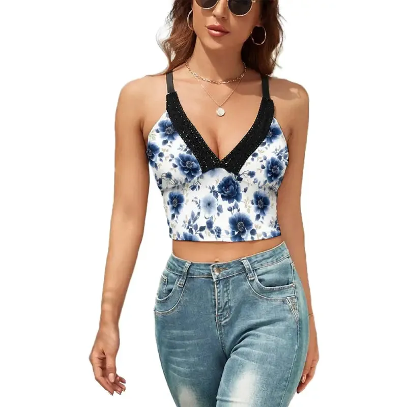 Flirty Fun with the Blue Floral Coquette Cami Top for Every Occasion