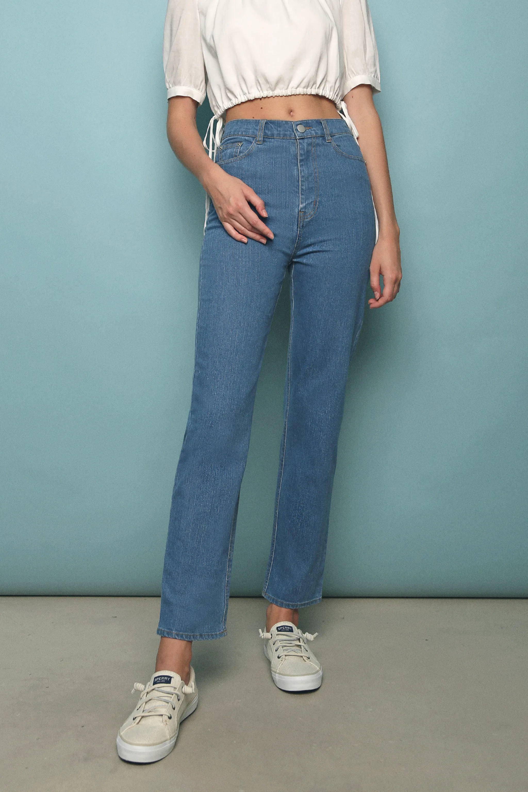 Jacky Straight Leg Denim Jeans Dark Denim