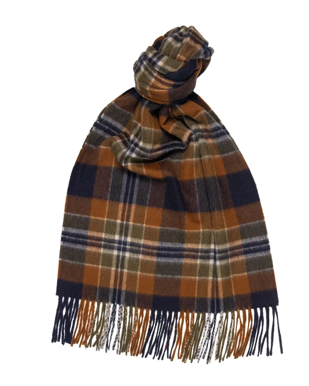 Joshua Ellis - Classic Bespoke Brushed Cashmere Scarf Brown