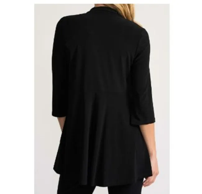 Open-Front Modern Black Cover Up