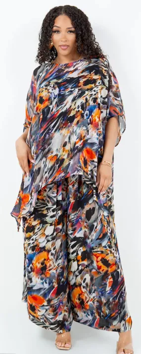 See Me Now! Top & Palazzo Pants Set Boho Hippie Chic Resort Wear Sml-3X 