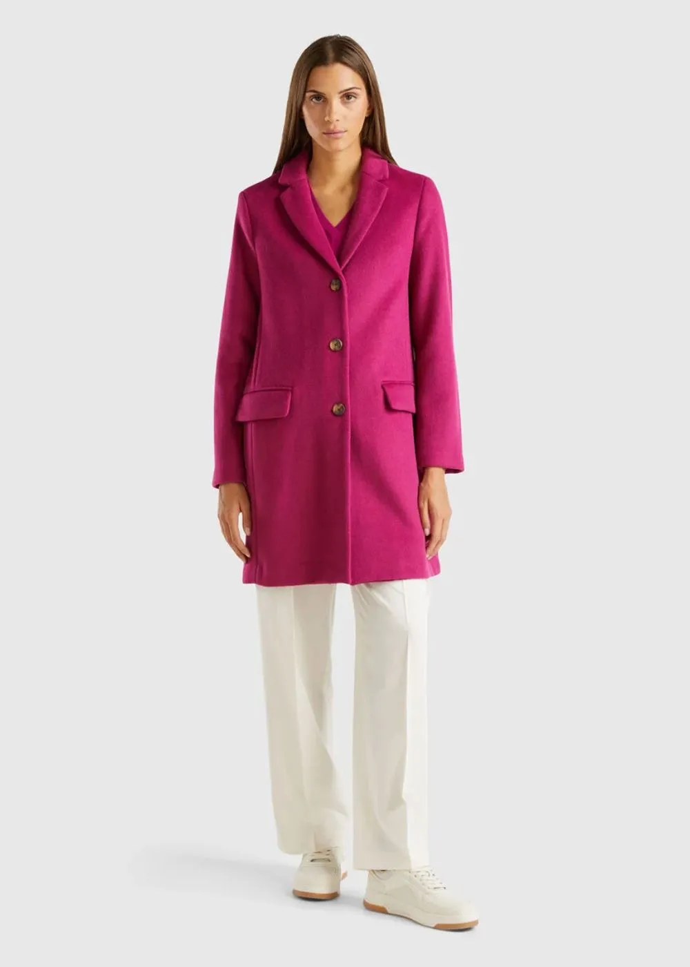 Short Coat In Wool Blend Cloth