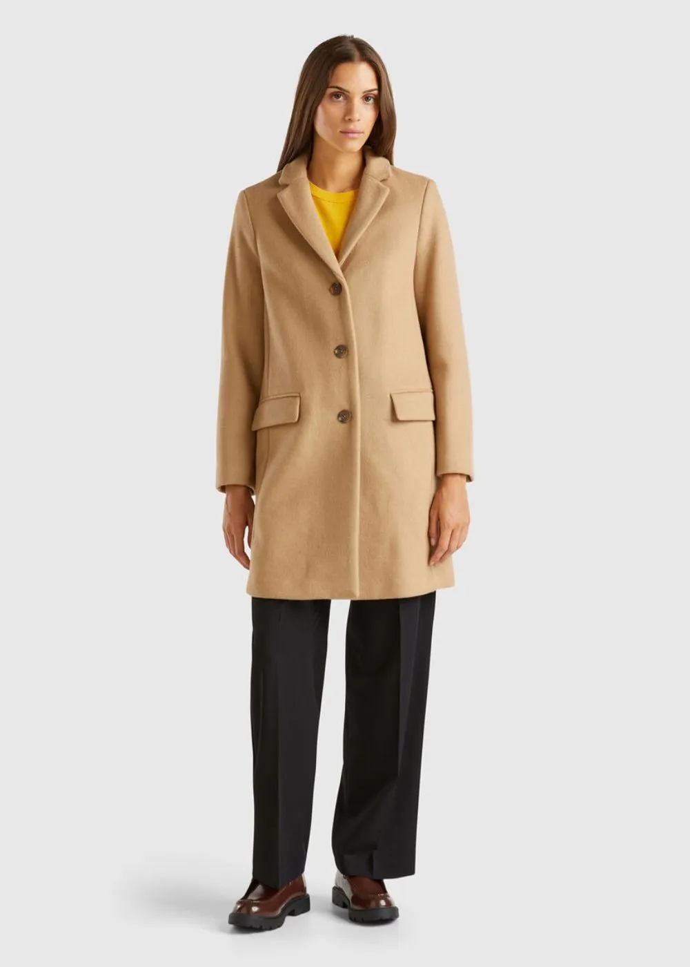 Short Coat In Wool Blend Cloth