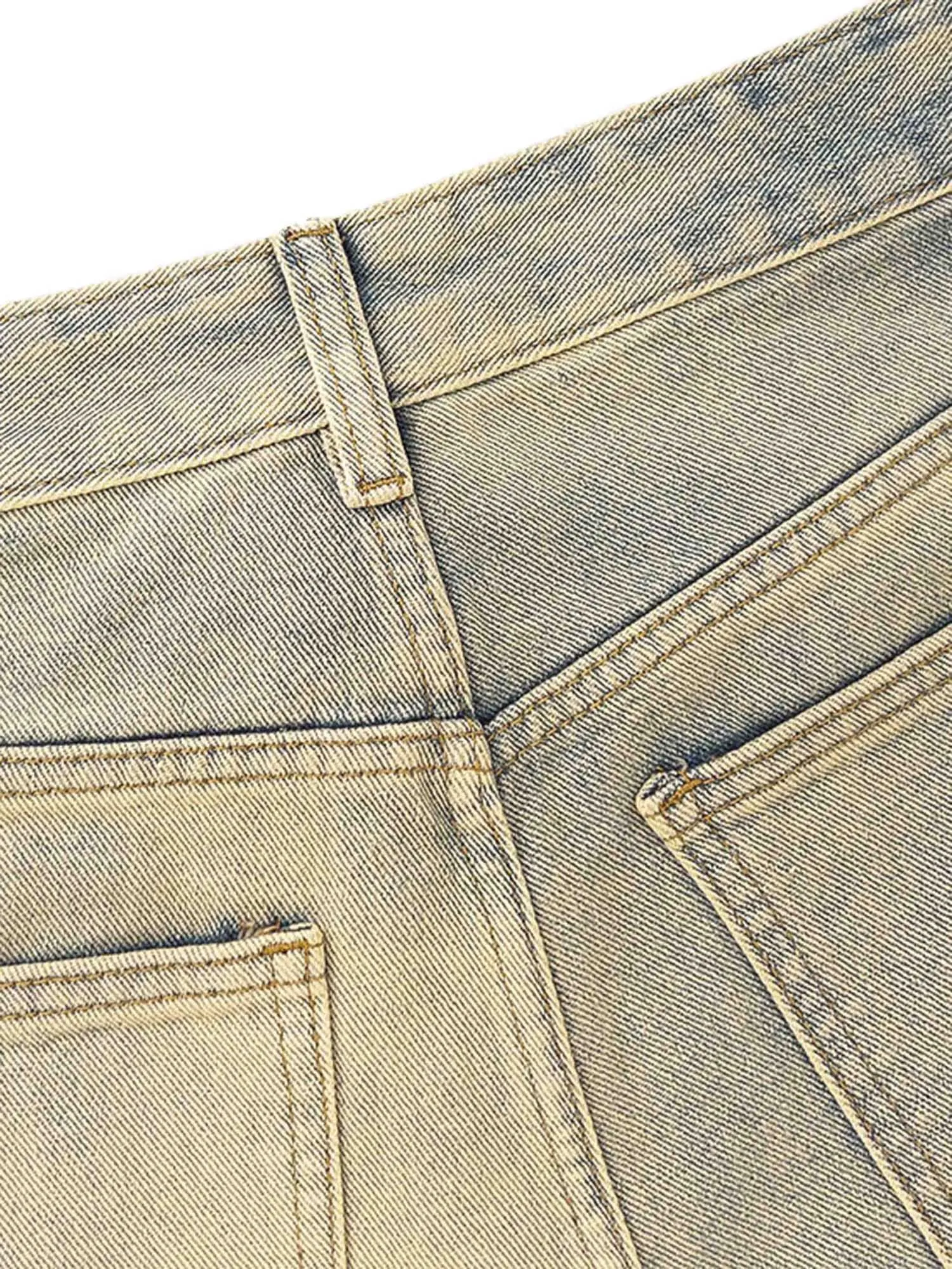 Sneakerhill American Embroidered Straight-leg Jeans - 1651